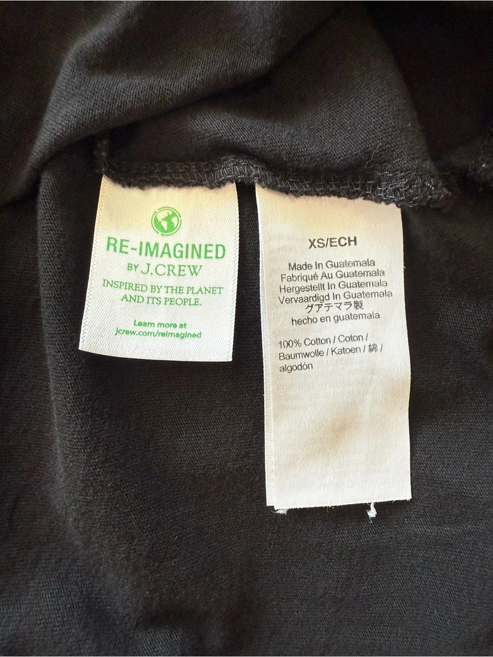 J.Crew Black Cotton Midi T-Shirt Dress Size XS